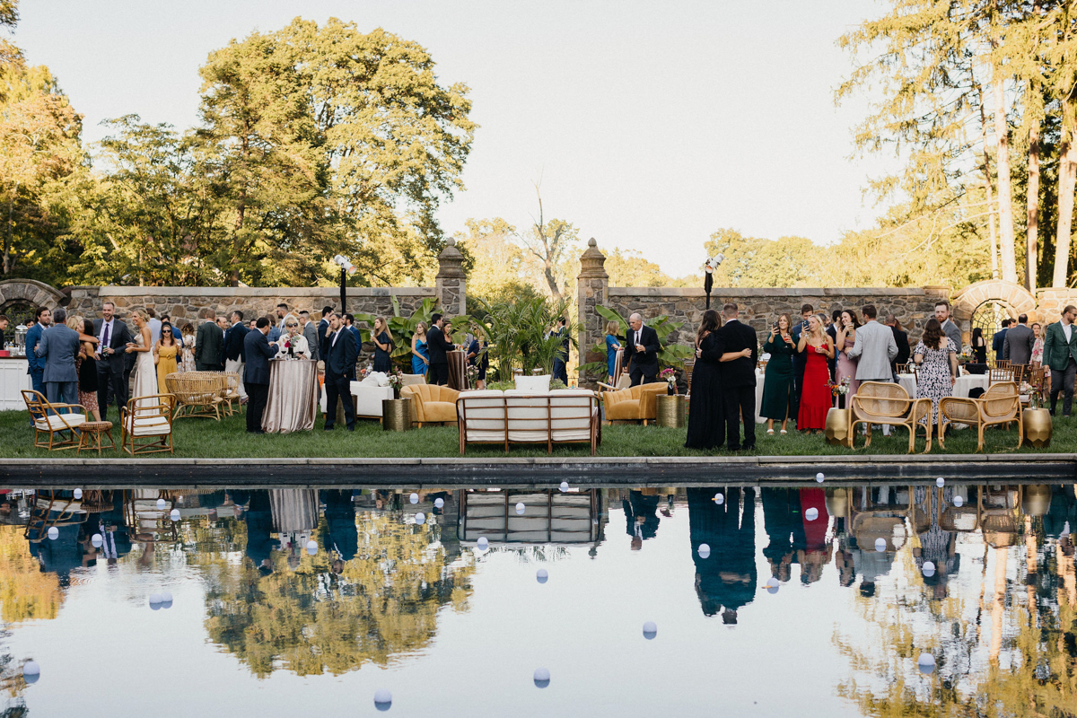 poolside luxury backyard wedding philadelphia pennsylvania