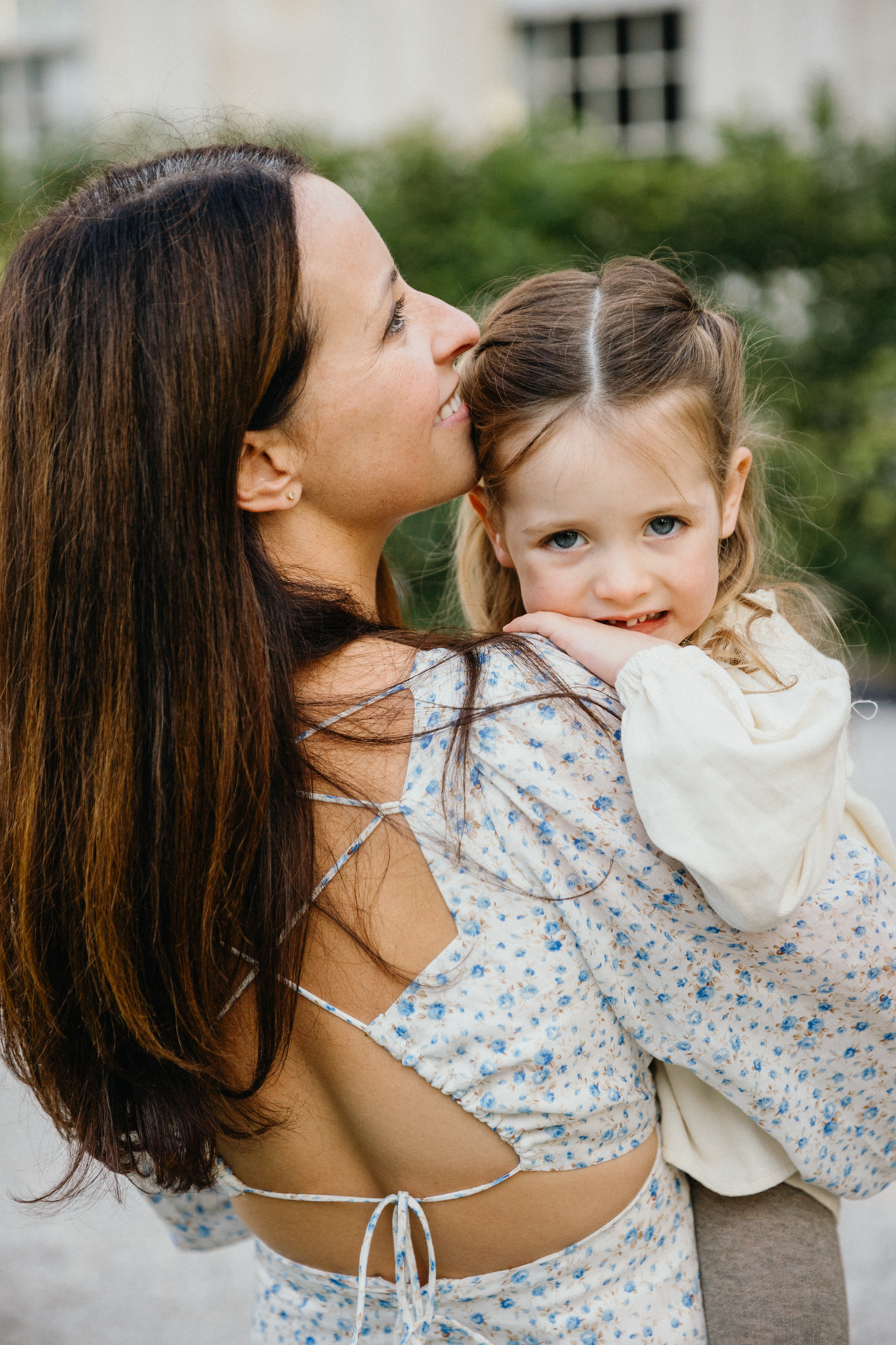 Philly family photographer capturing natural smiles in autumn light