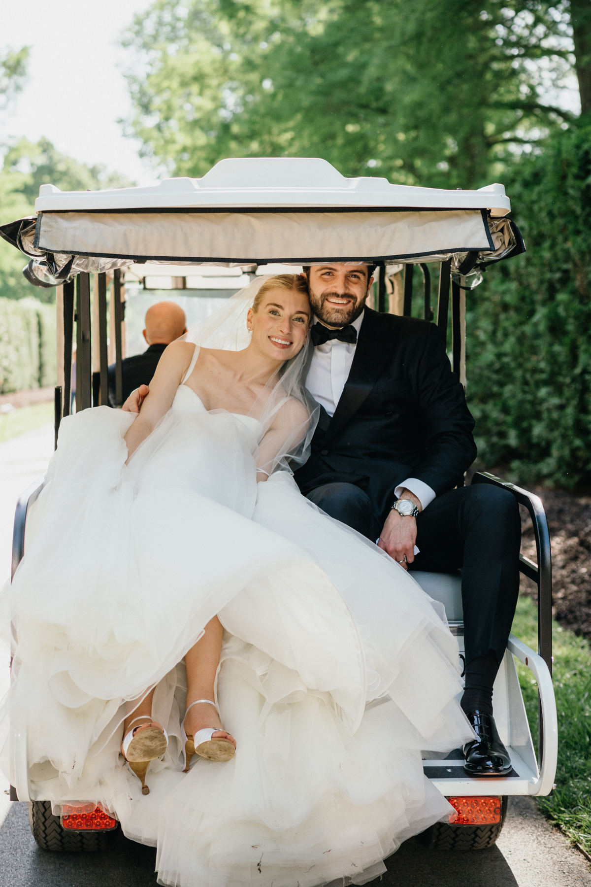 golf cart wedding transportation