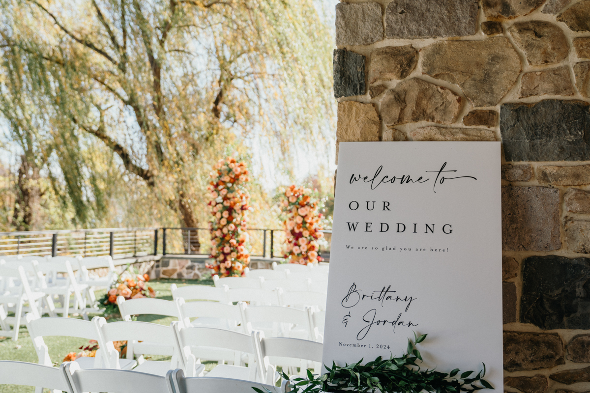 waterfront fall wedding ceremony philly