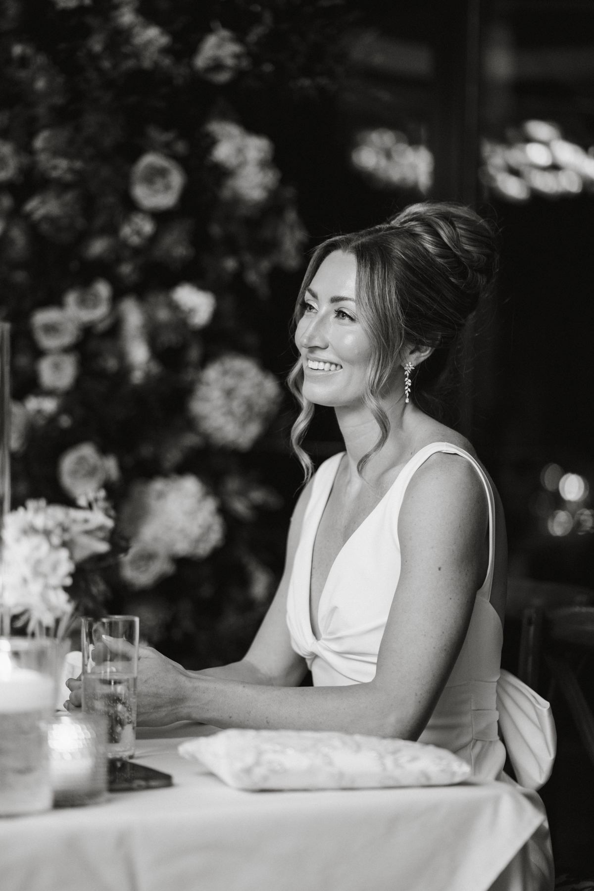 couple enjoying reception at river house