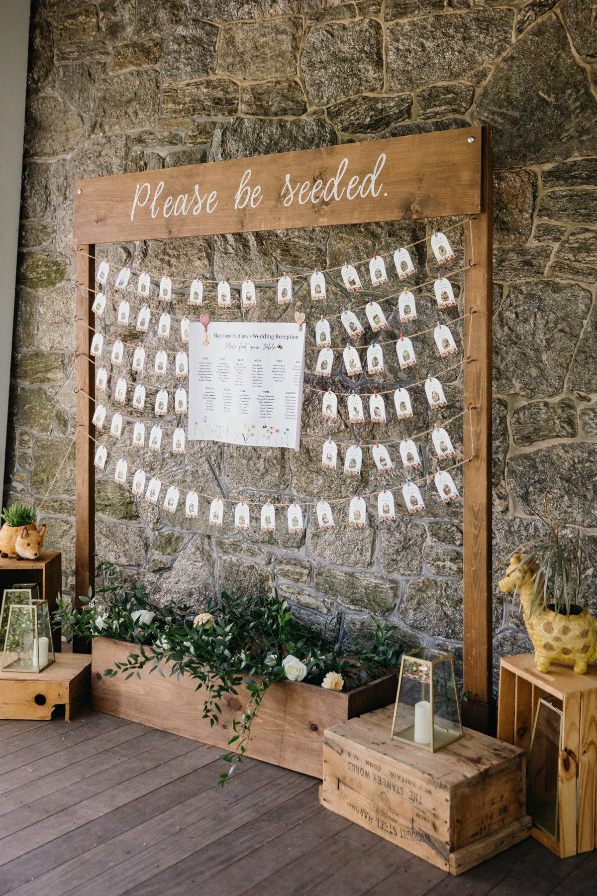 unique and whimsical wedding seating chart