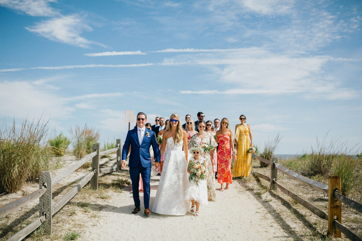 beach backyard wedding avalon new jersey