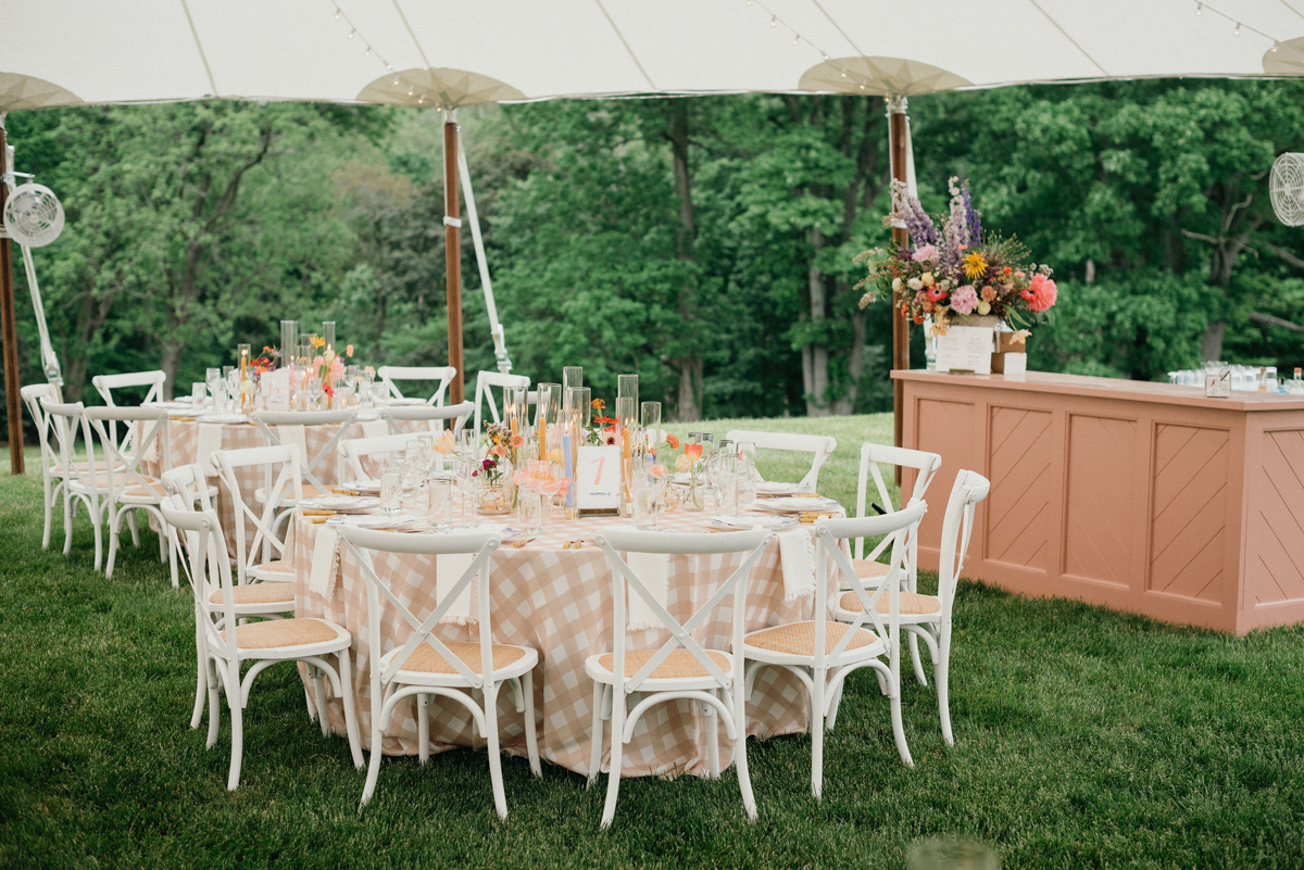 spring luxury backyard wedding