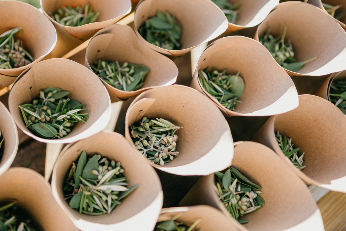organic wedding confetti backyard wedding