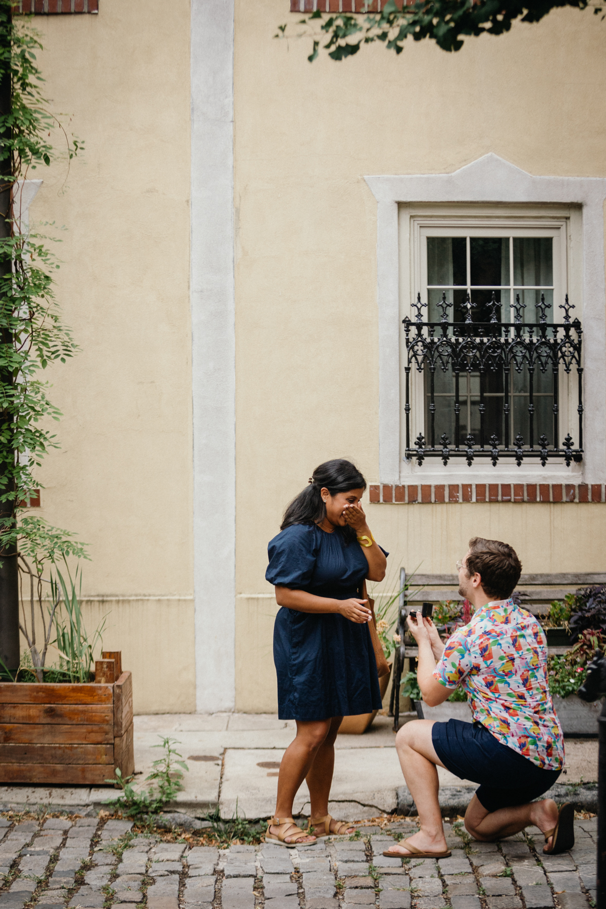 Candid engagement photography