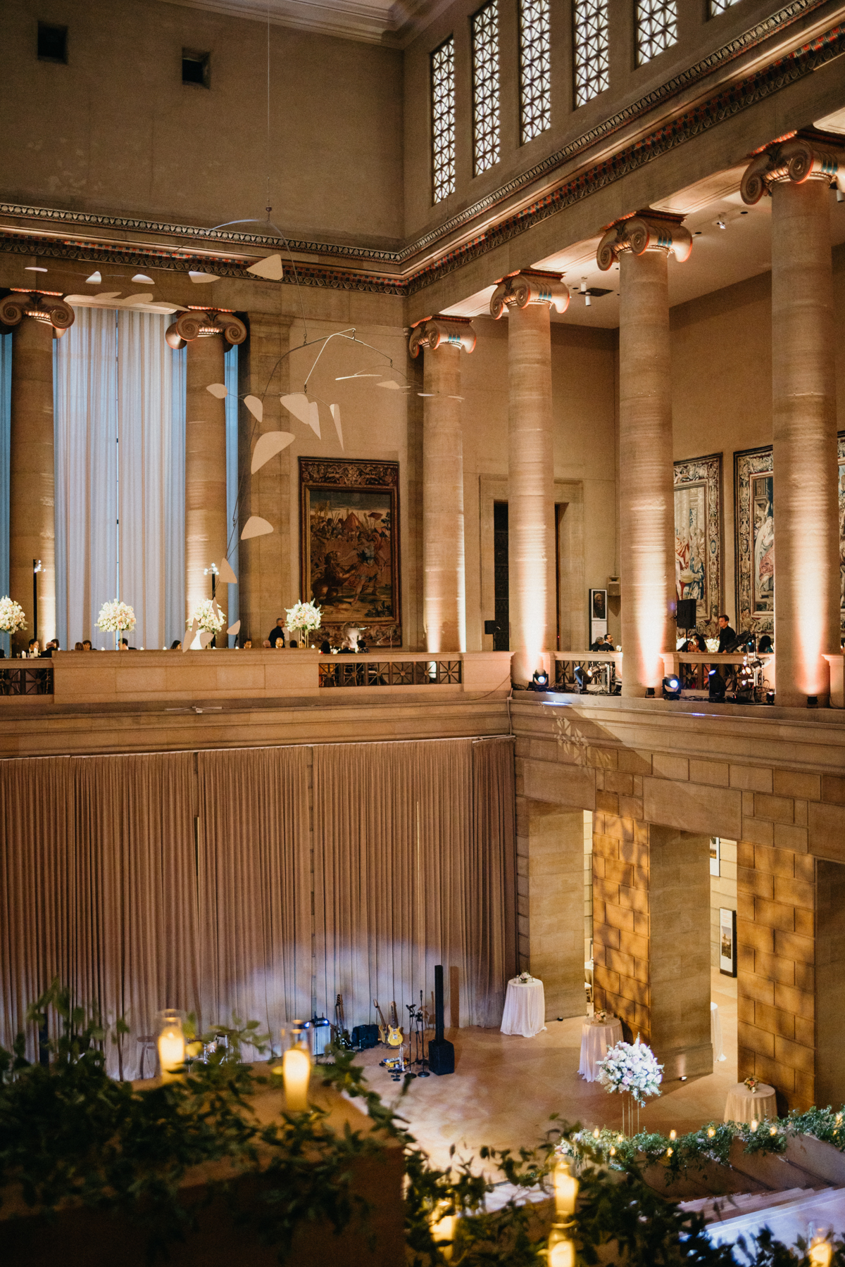 Philadelphia museum night wedding
