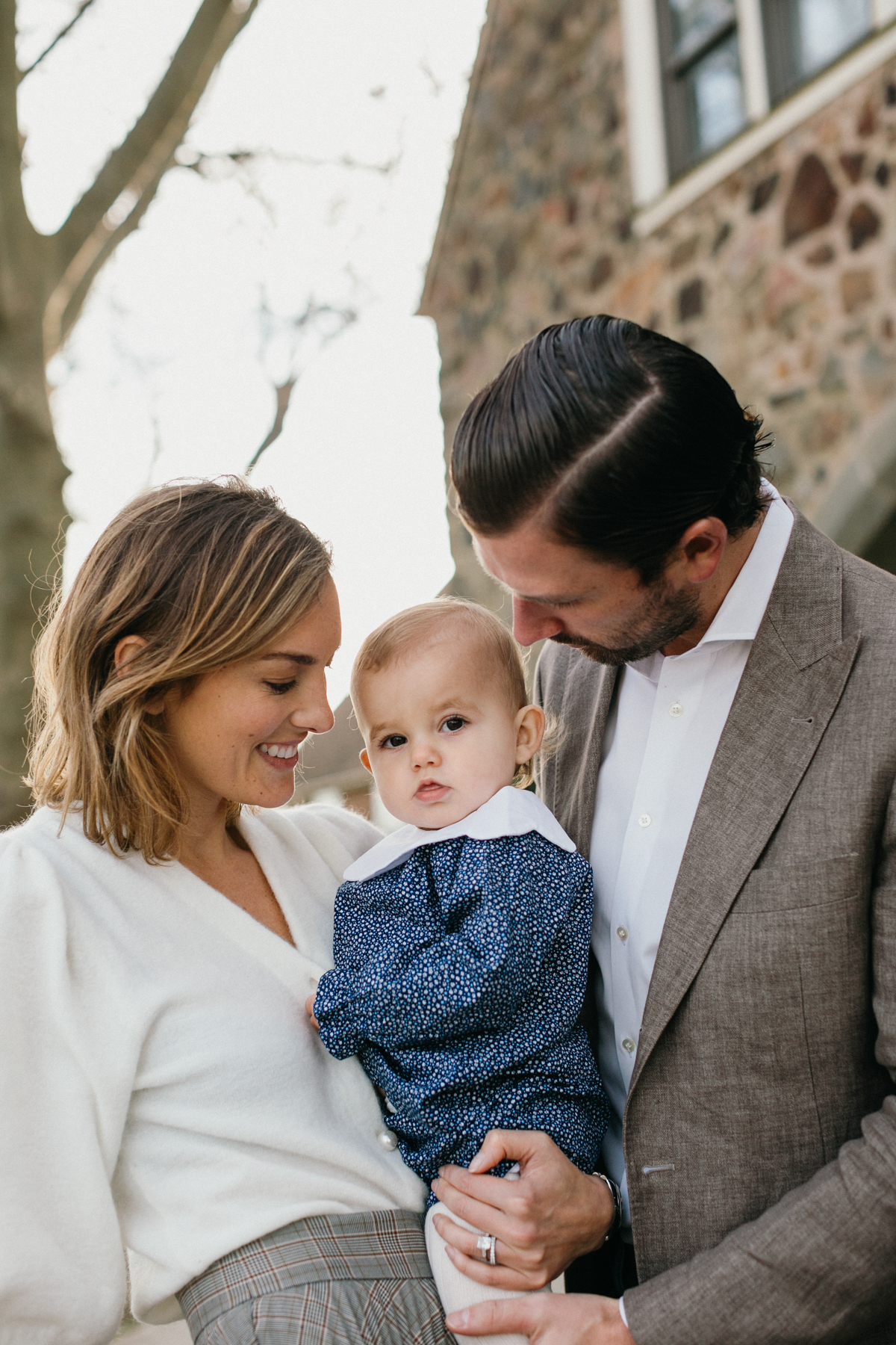 Philly baby photographer toddler first birthday portraits outside