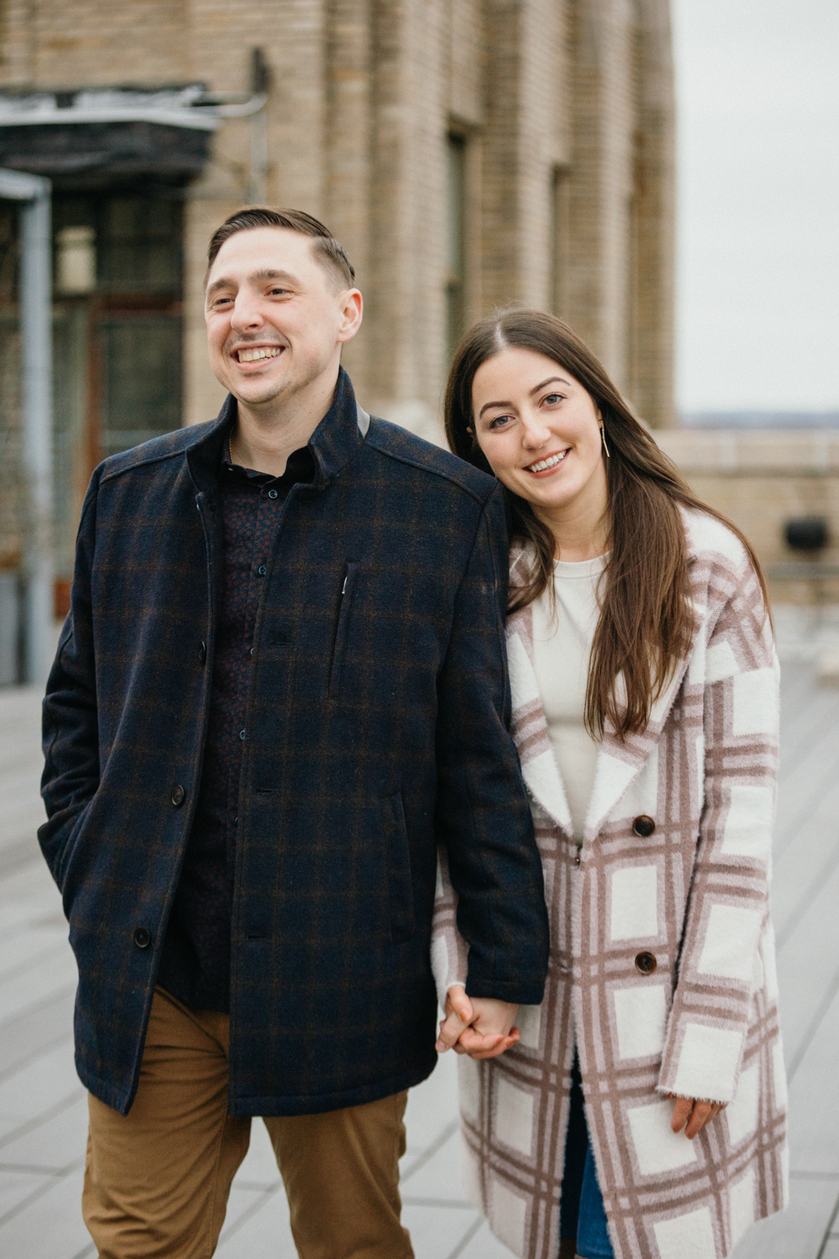 Romantic engagement on Bok Building rooftop