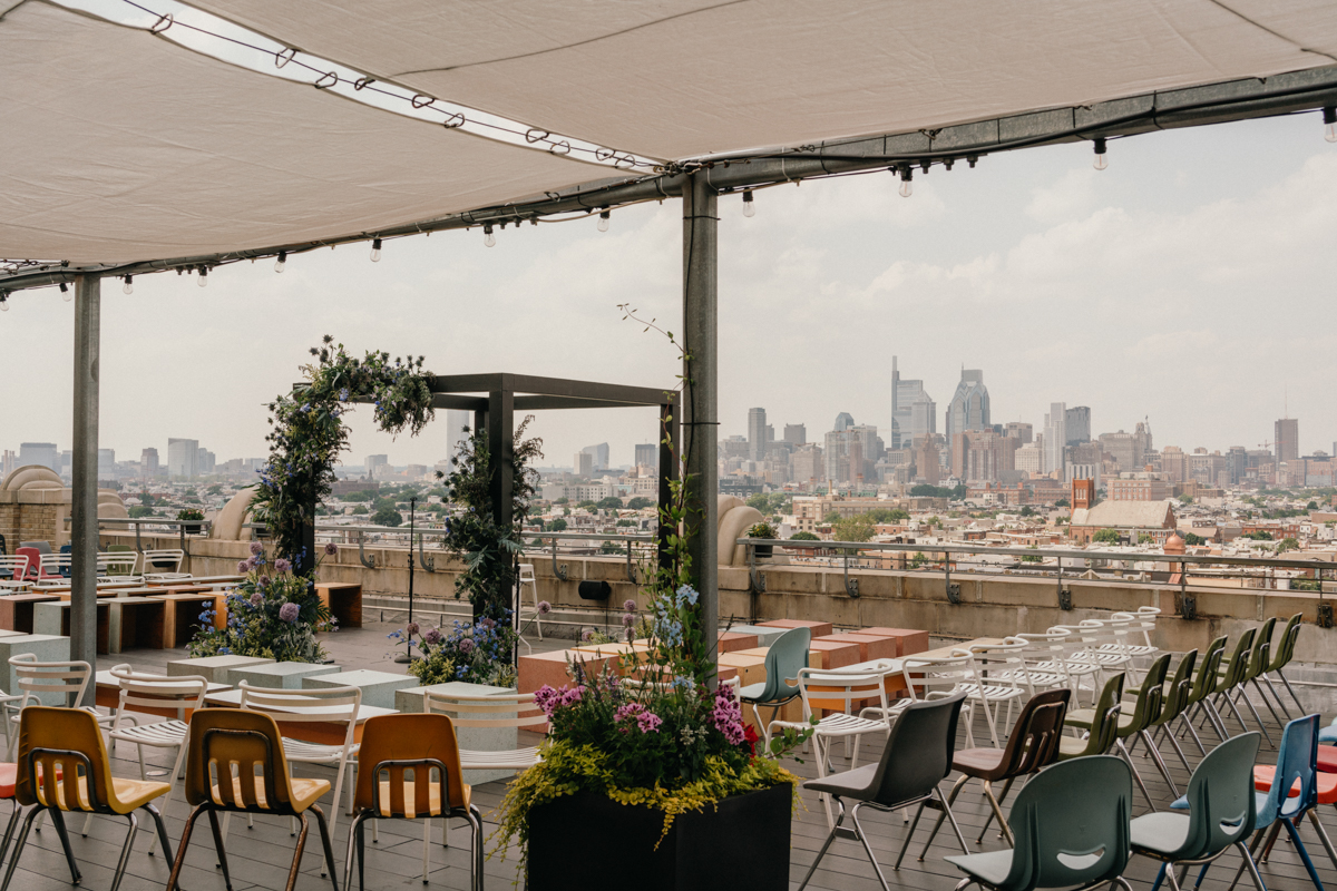 Urban wedding ceremony in Philly