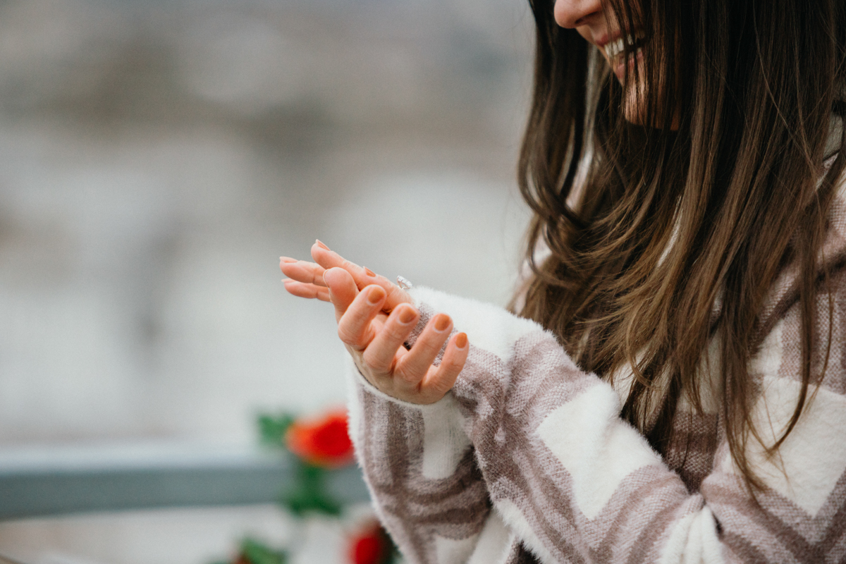 Philadelphia couple’s engagement on the Bok rooftop - candid photo