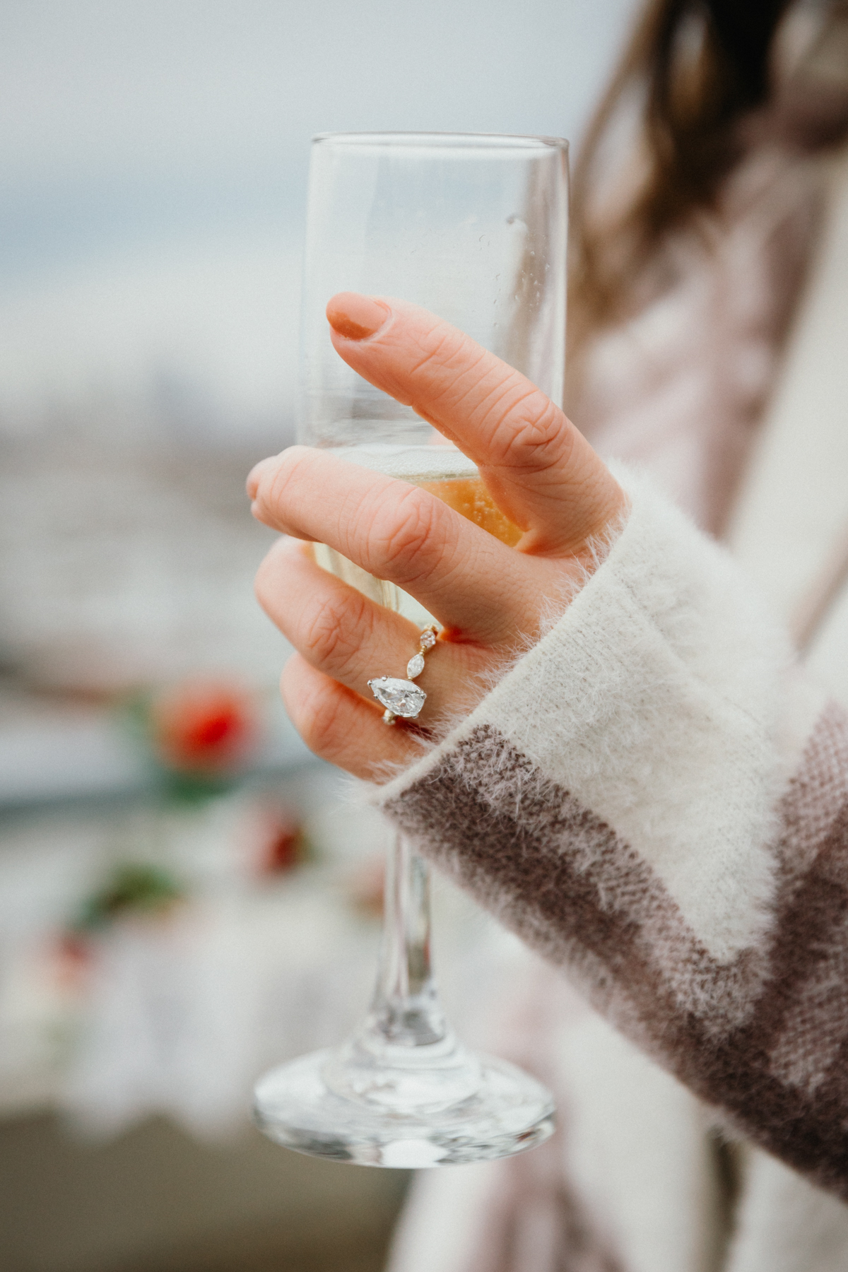 unique engagement ring - rooftop proposal at bok in philly