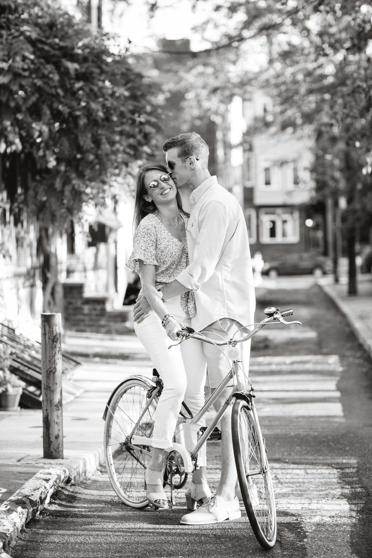 bike engagement photos