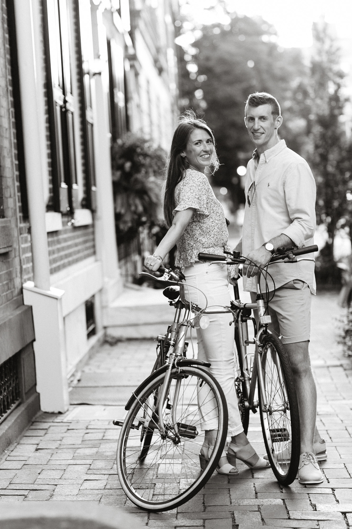 bike engagement photos