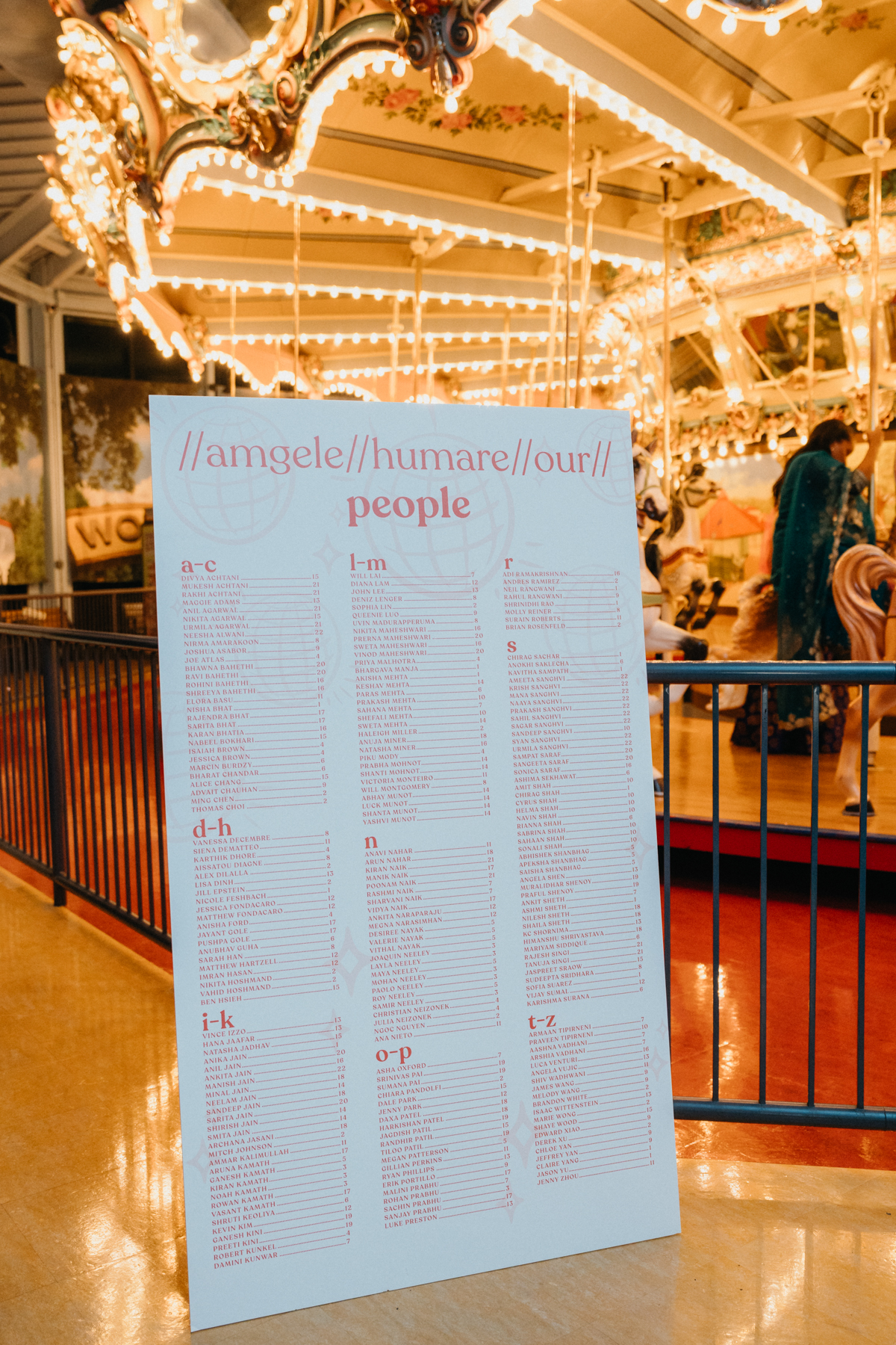 wedding seating chart