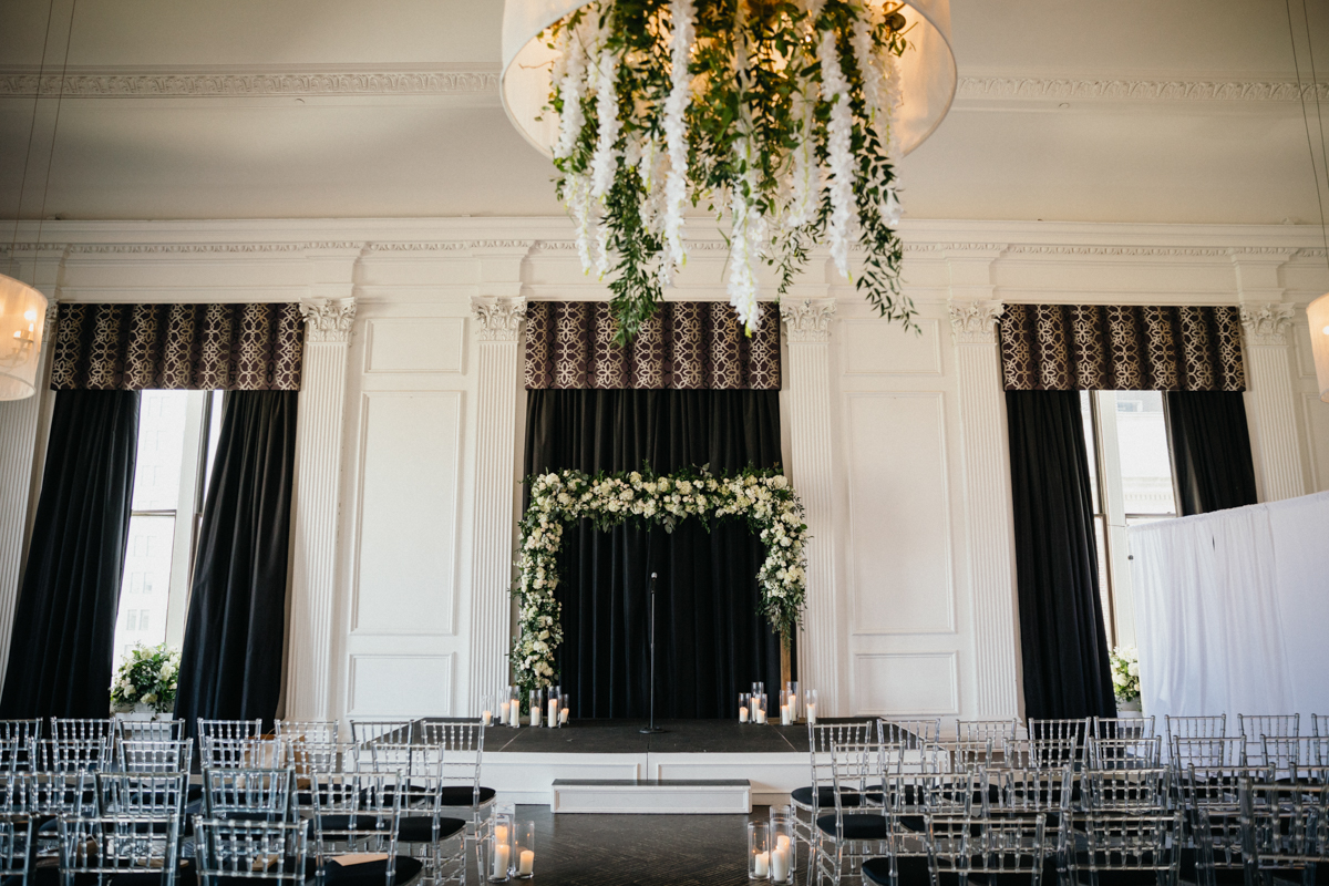 glam philadelphia wedding