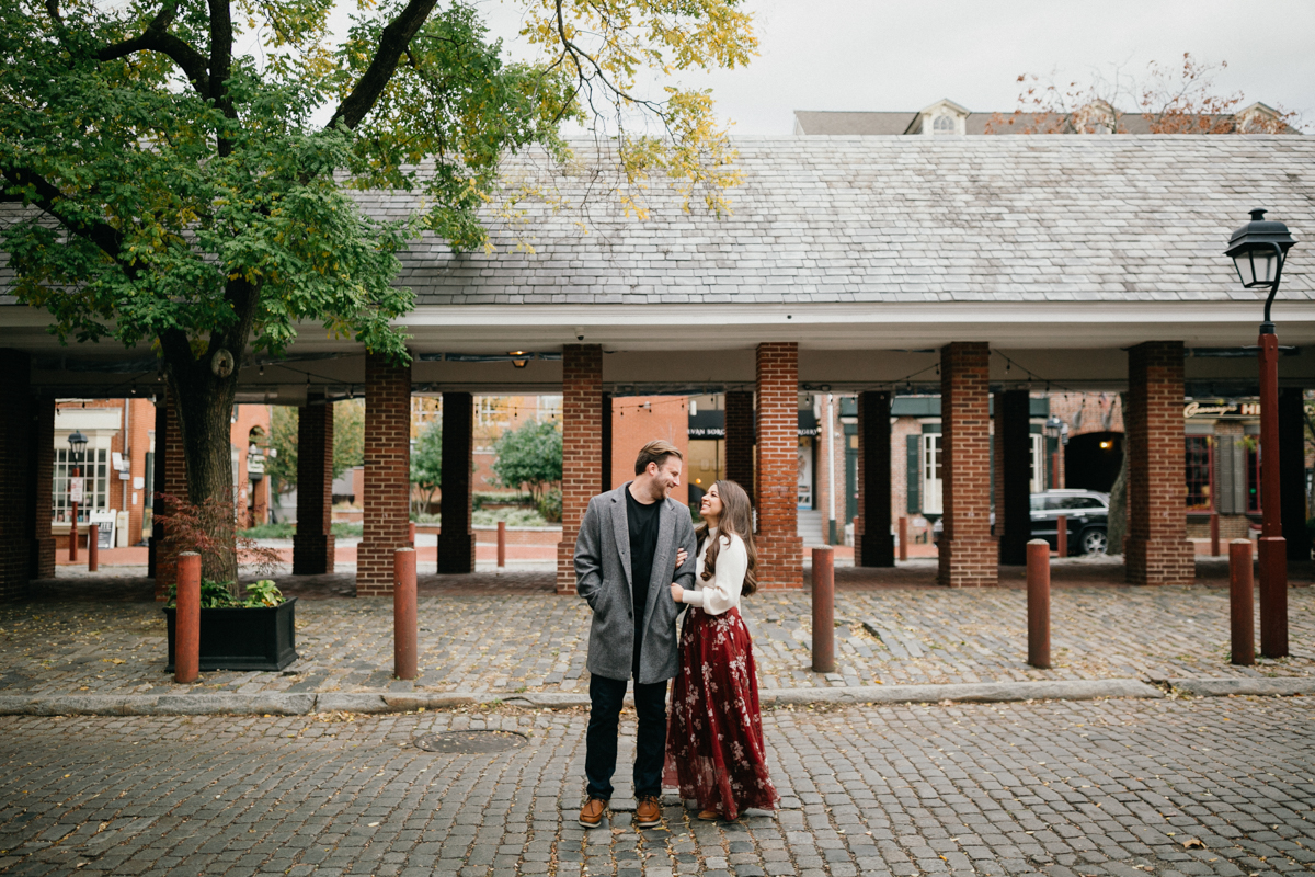 old city engagement session