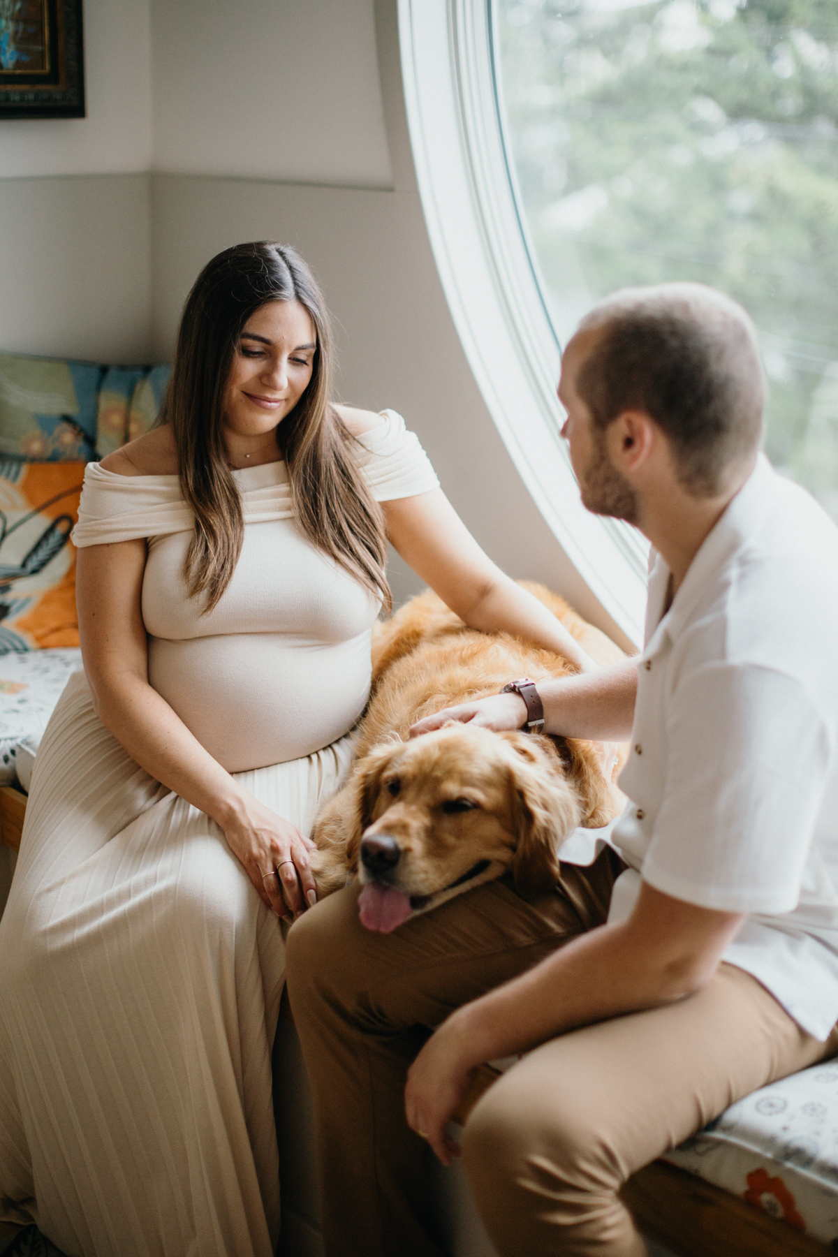 at home maternity session near philadelphia