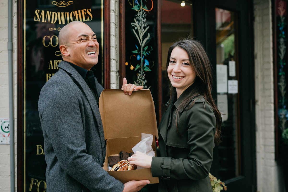 winter rittenhouse engagement photos