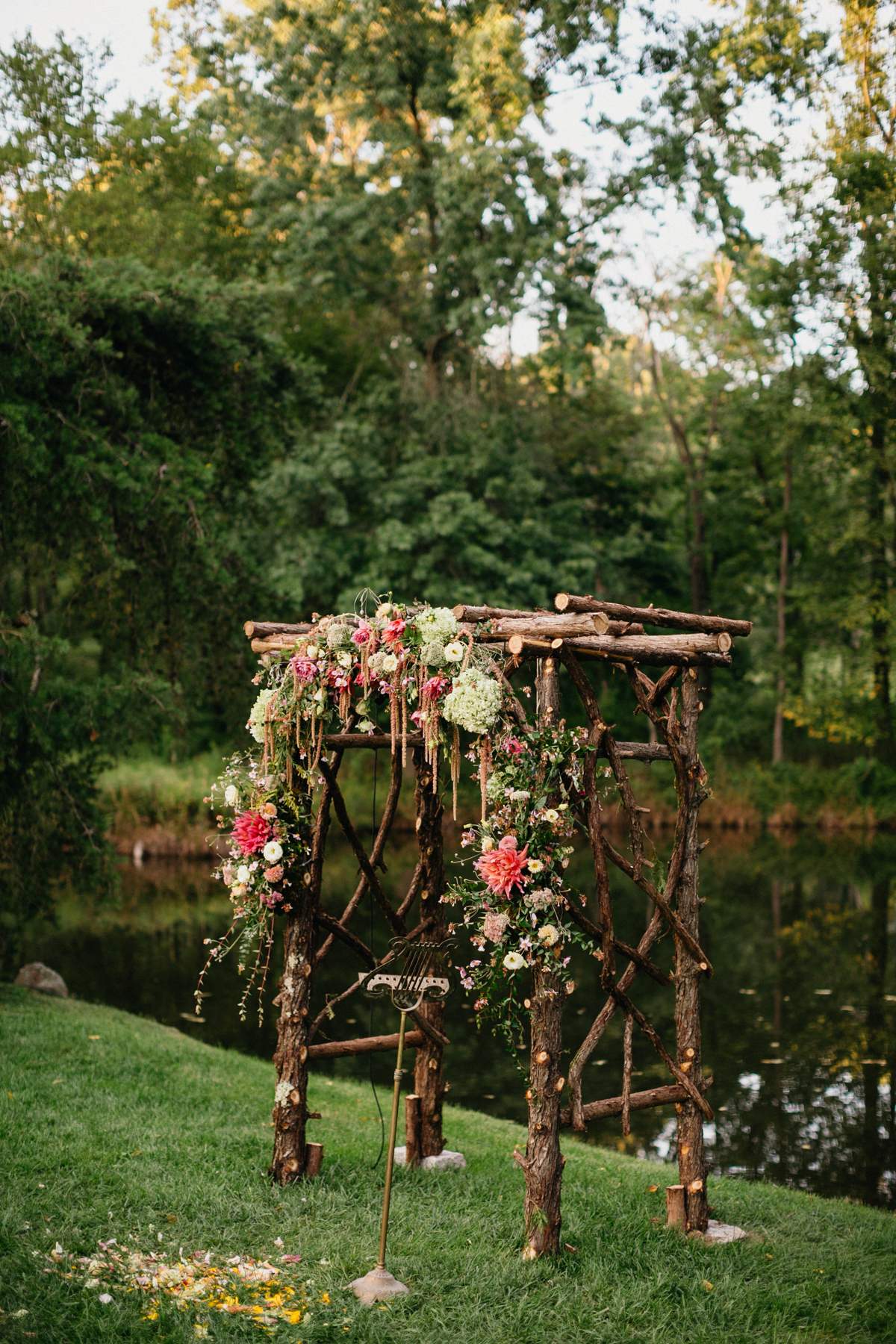 cottagecore garden wedding ceremony