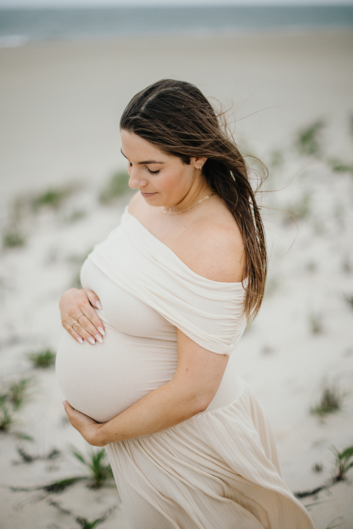sandy maternity session