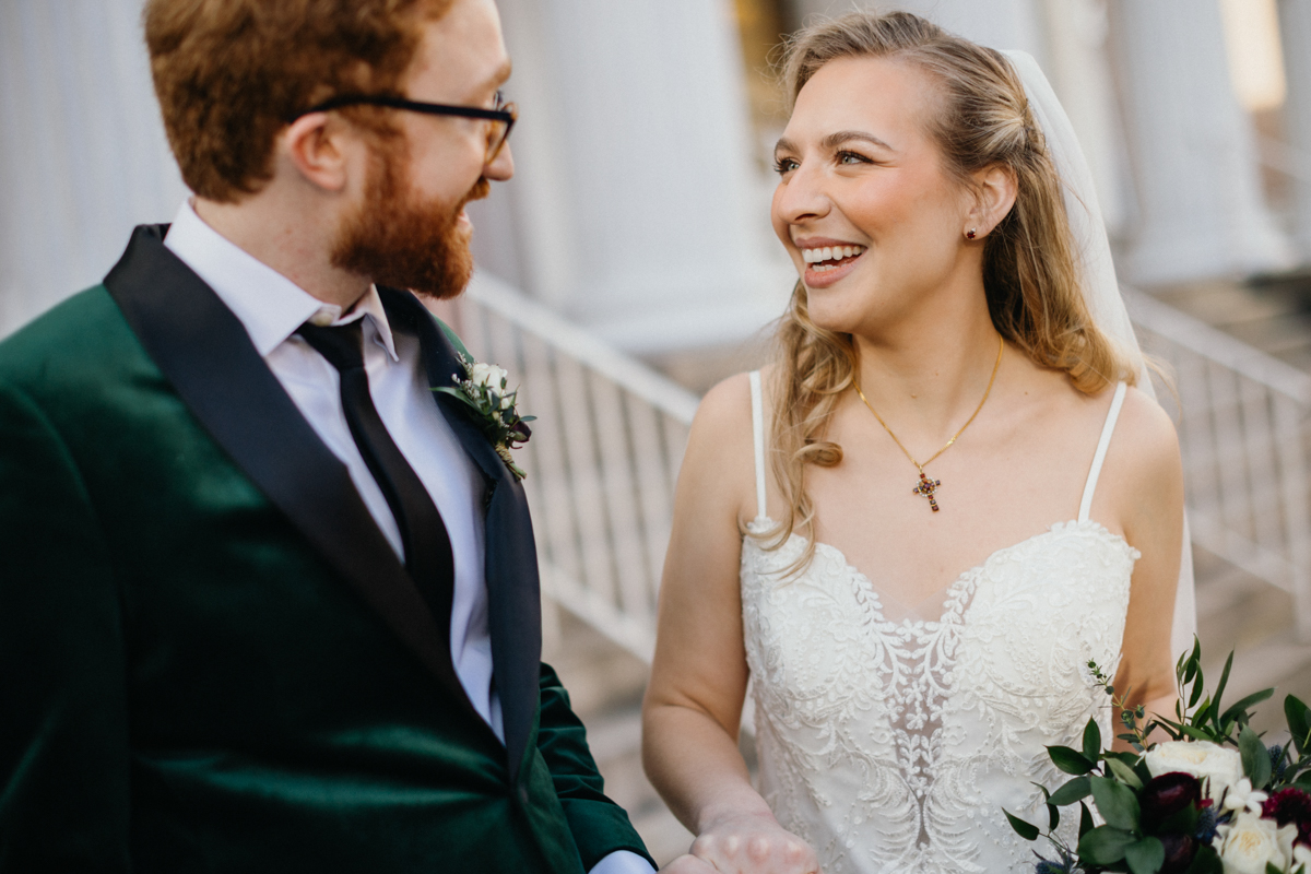 where to take wedding portraits for philly winter wedding