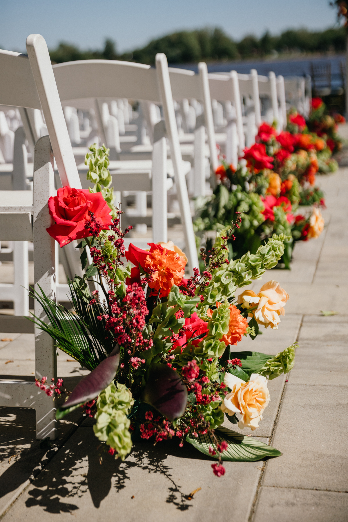 tropical wedding florals