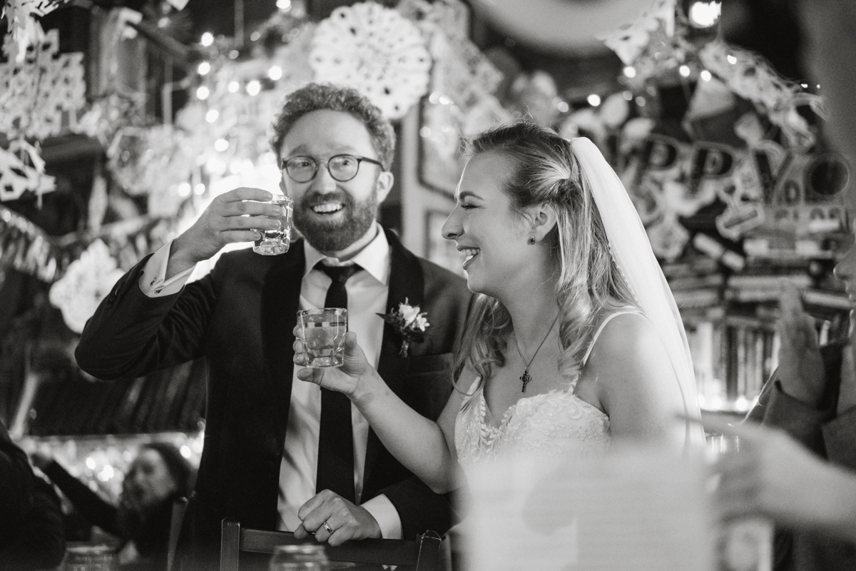 bar elopement photos