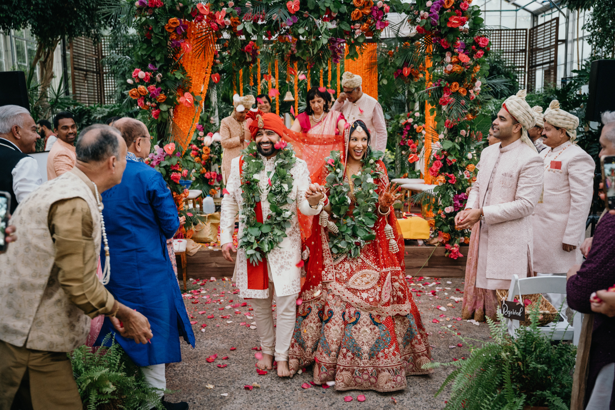 luxury indian wedding ceremony at horticulture center