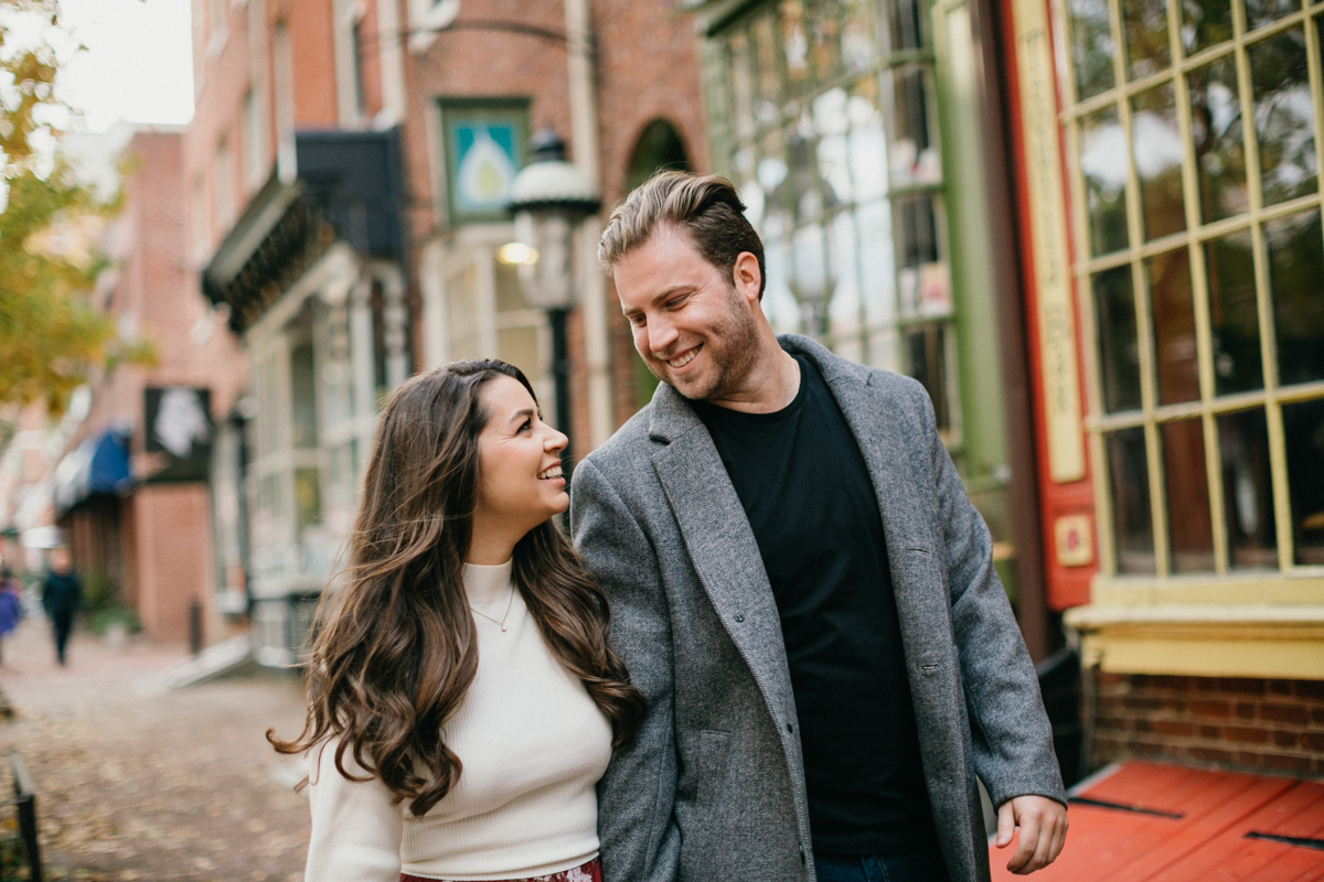 old city engagement session