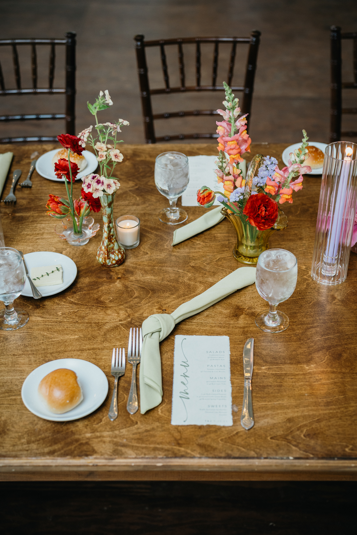 floral vintage reception at bartrams garden wedding