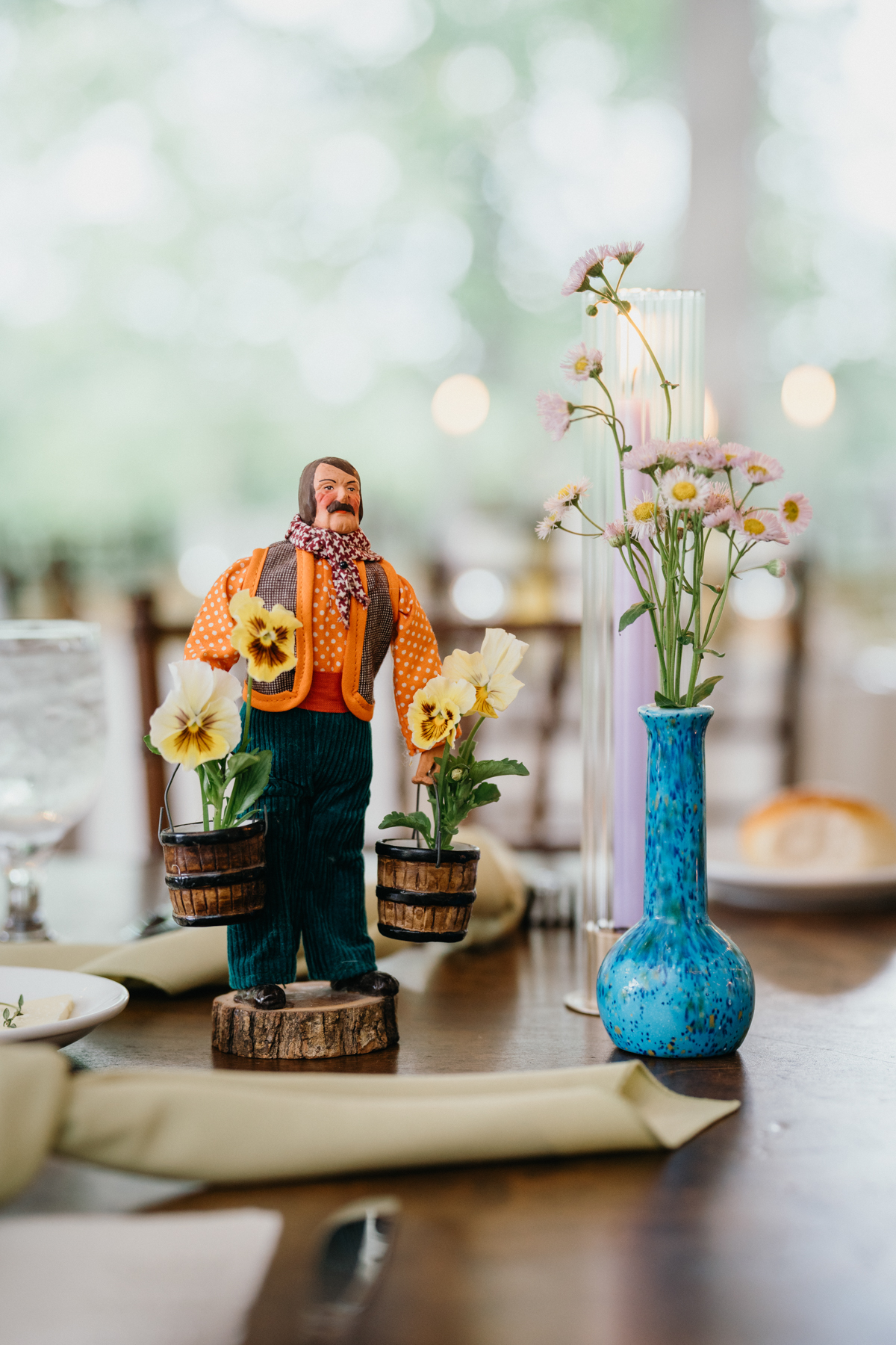 eclectic wedding decor vintage vases
