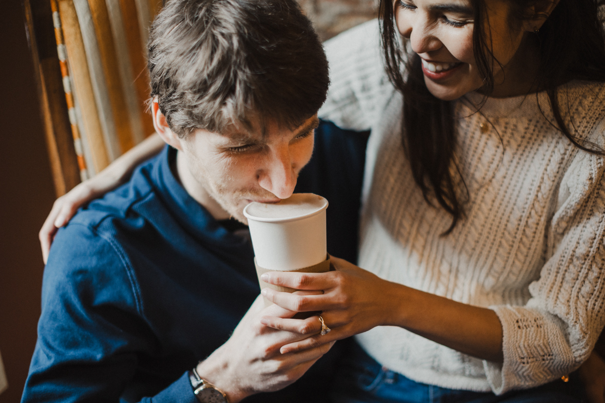 coffee shop to take engagement photos in philly