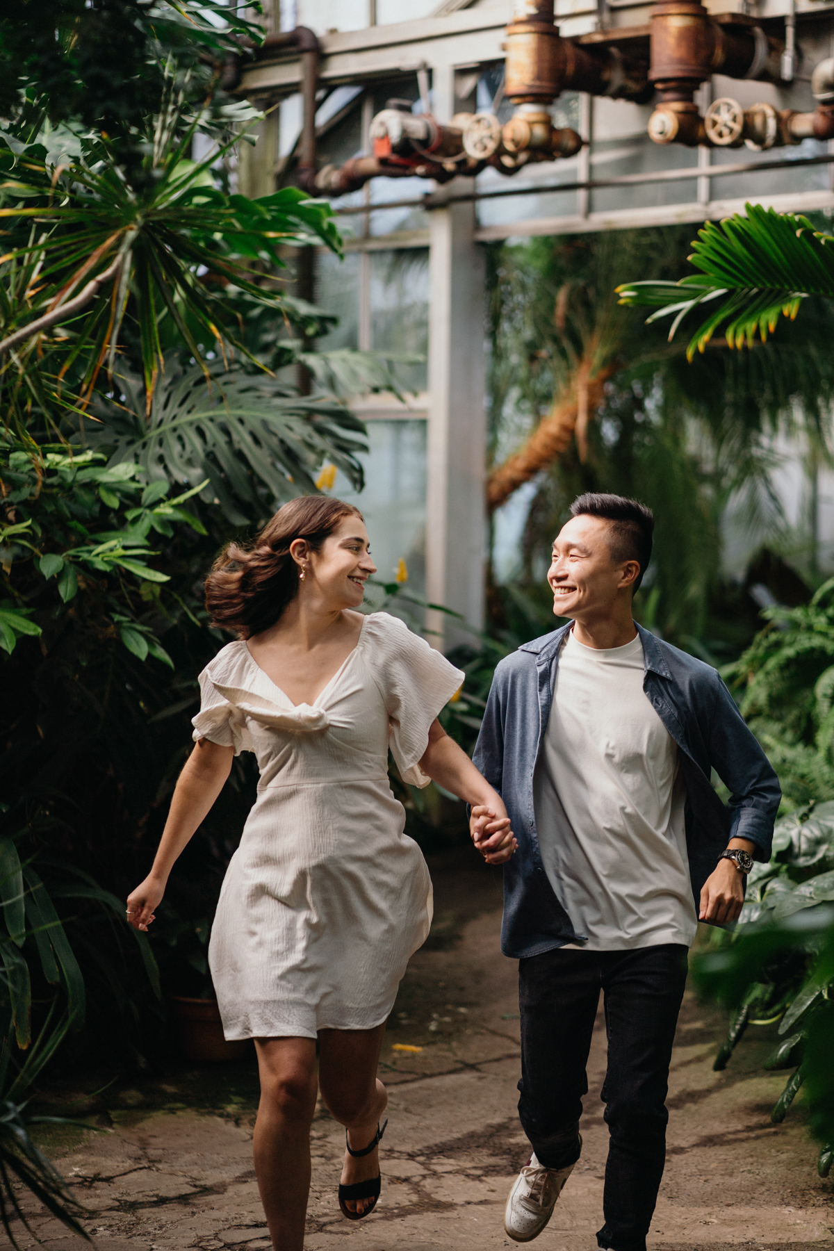 greenhouse engagement photos