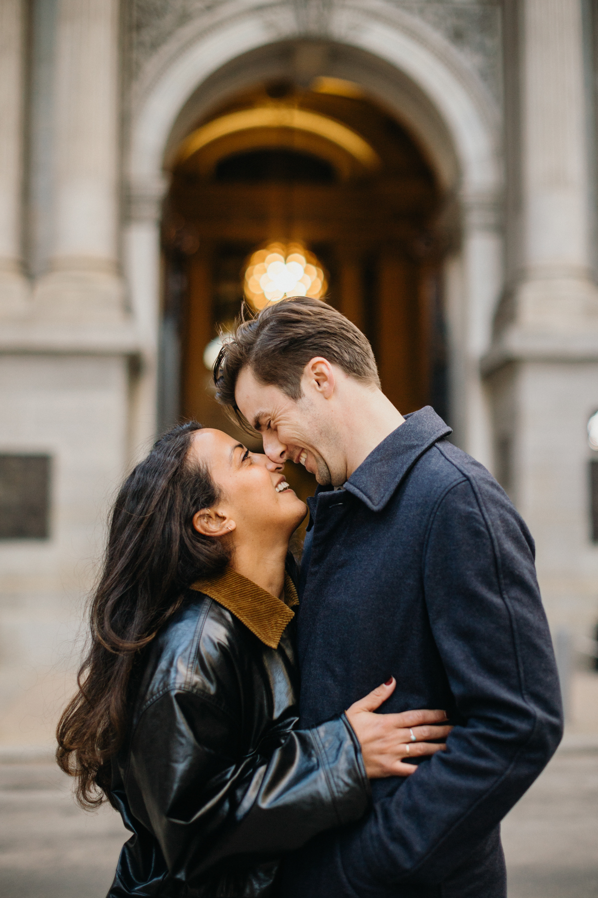 philadelphia engagement session at city hall