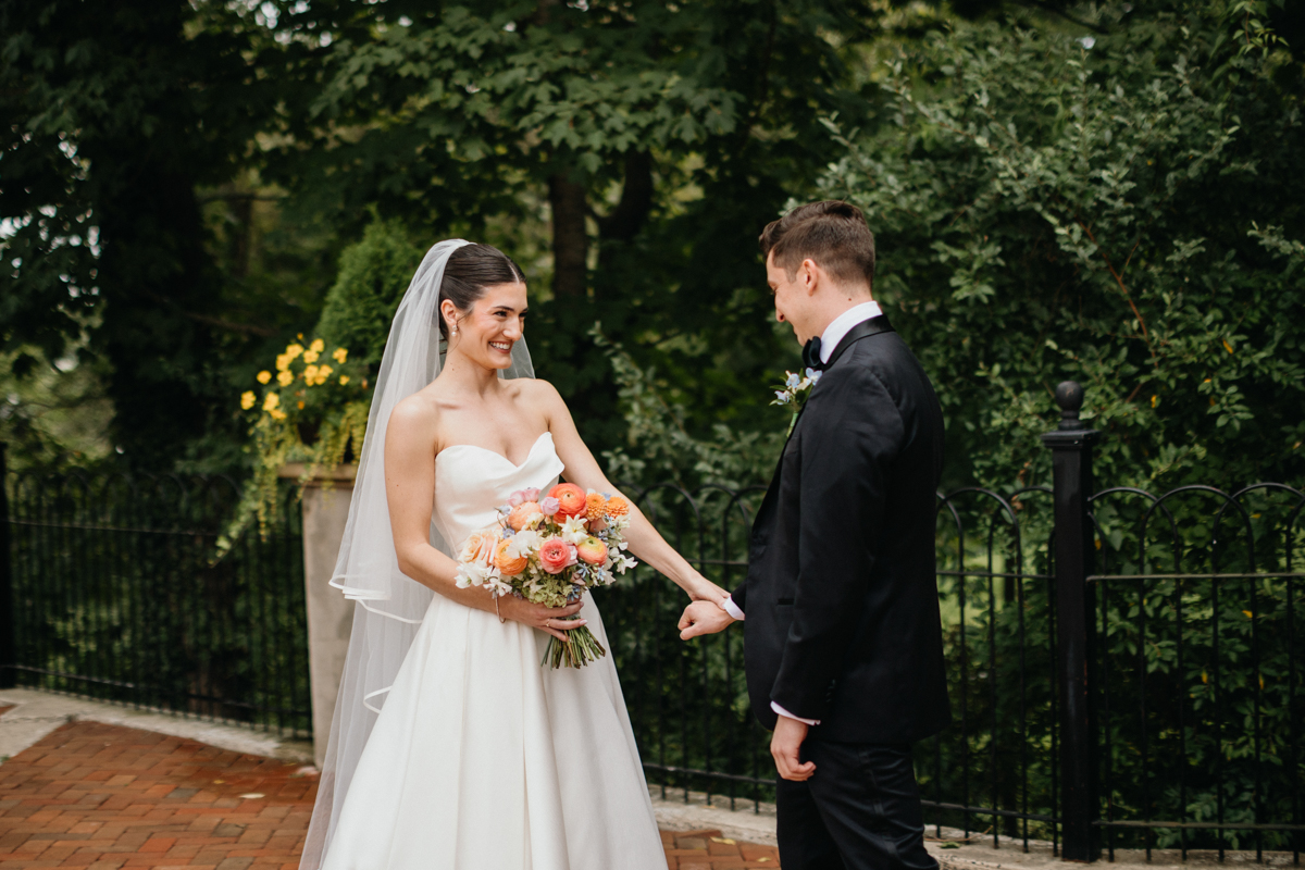 hotel du village wedding first look