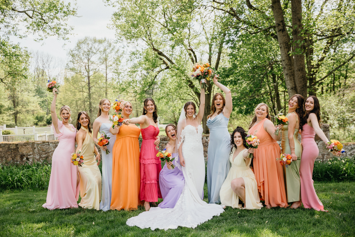 rainbow pastel wedding color palette