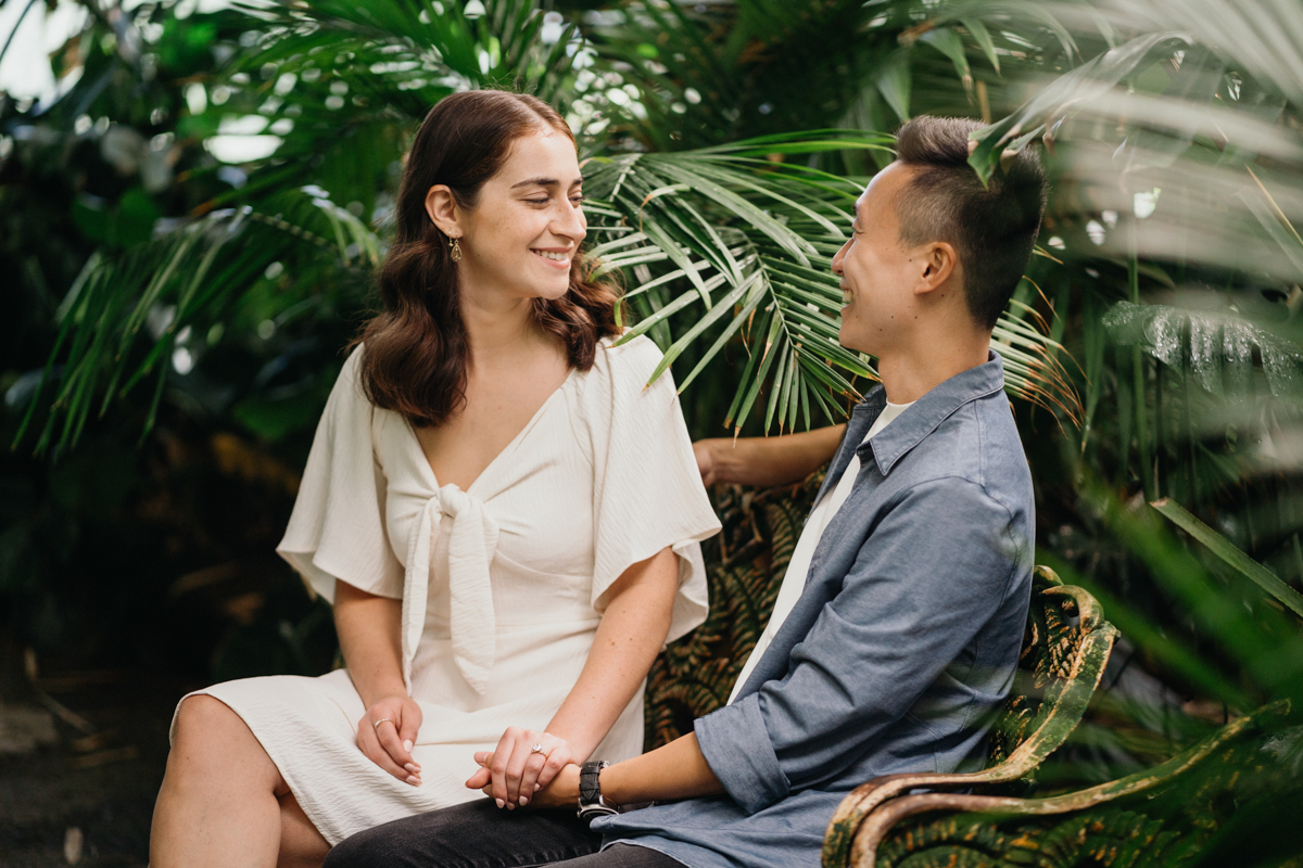 otts exotic plants engagement photos