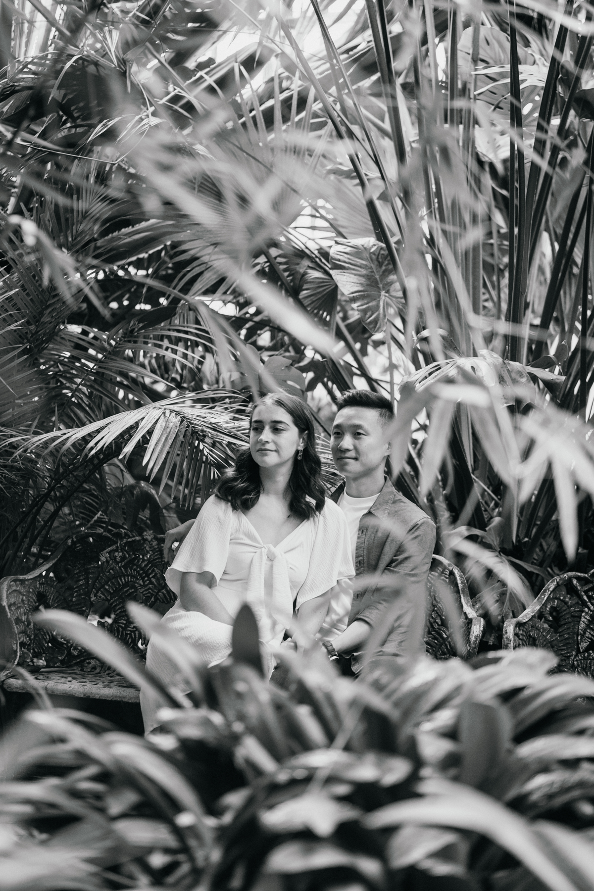 engagement session at otts exotic plants