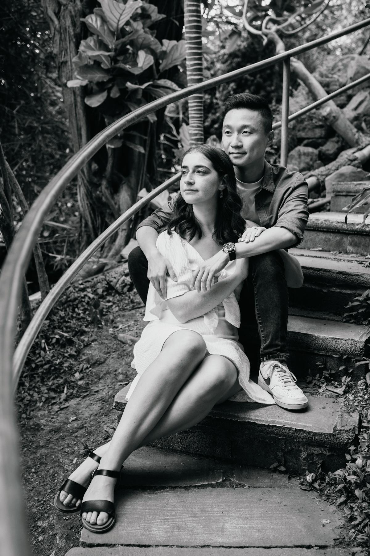 indoor greenhouse couples session