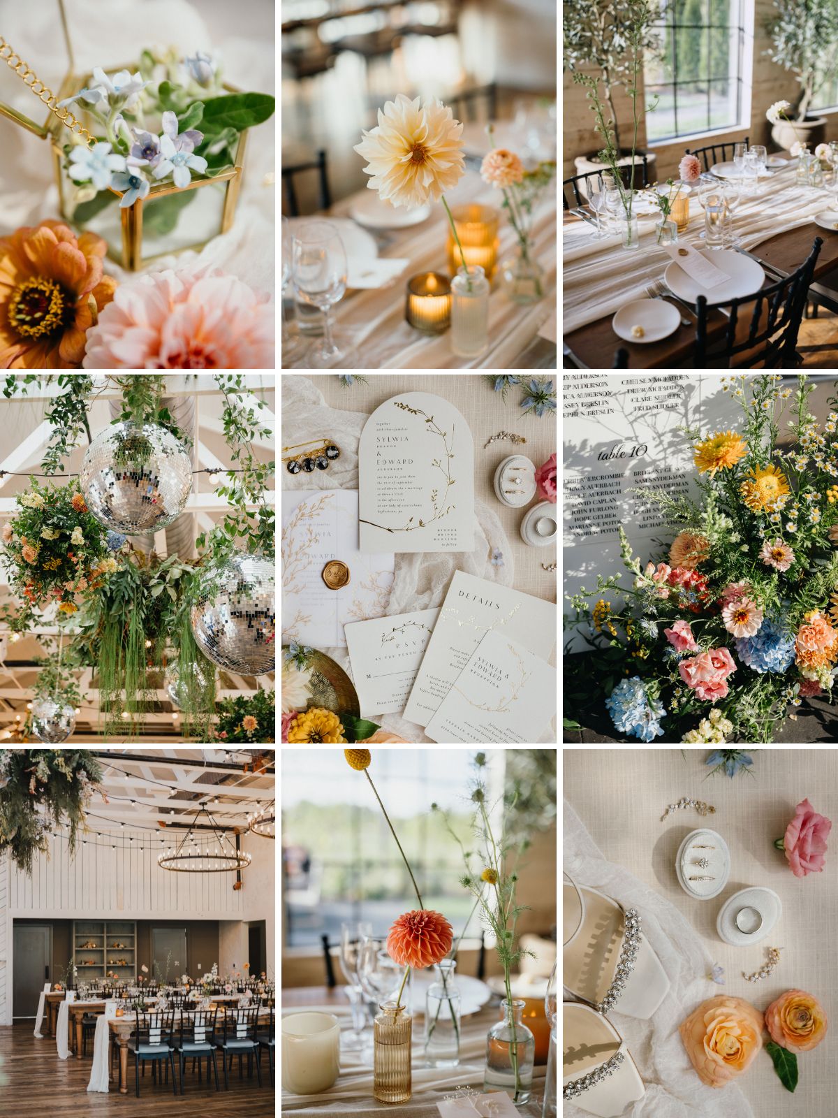 whimsical pastel wedding color palette
