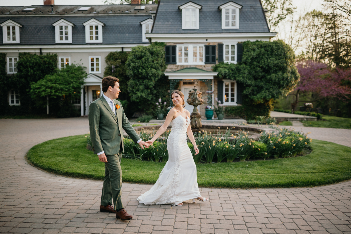 barley sheaf wedding portraits at golden hour
