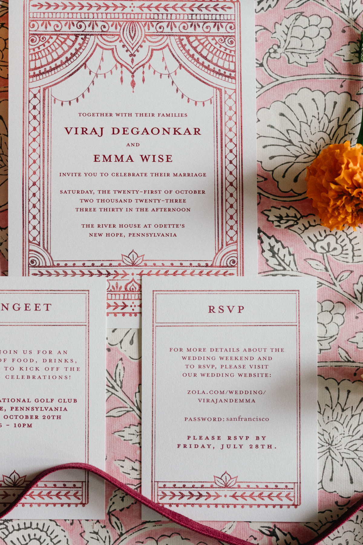 south asian wedding invite suite