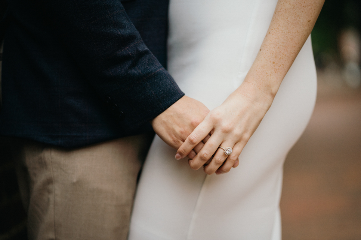 Close-up ring shot from a Philadelphia engagement session