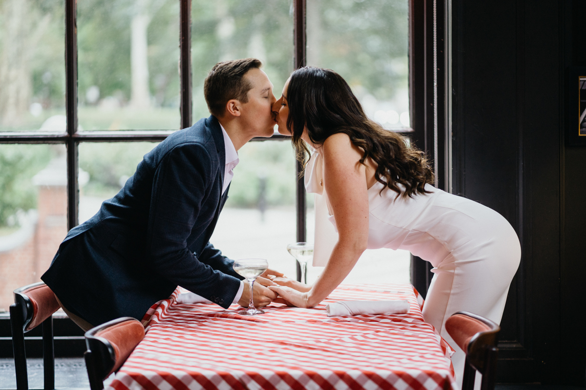 Window light portrait from a Philly engagement session