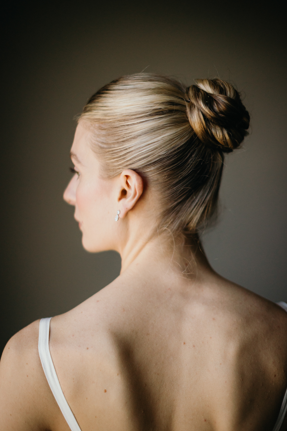 slick back bun wedding hair