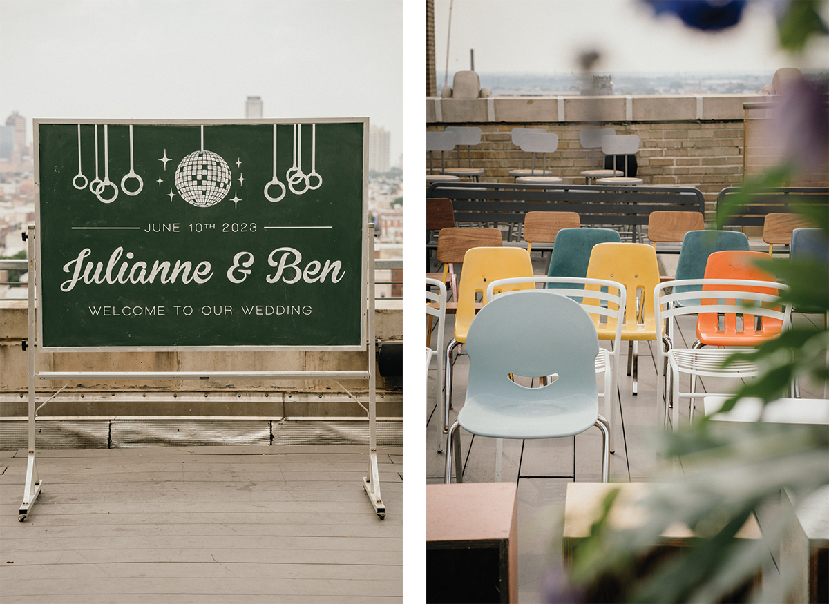 retro rooftop bok wedding in south philly
