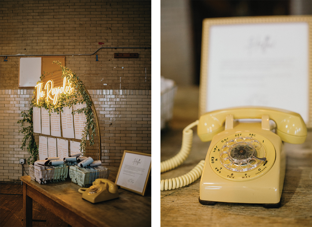vintage telephone guest book bok wedding