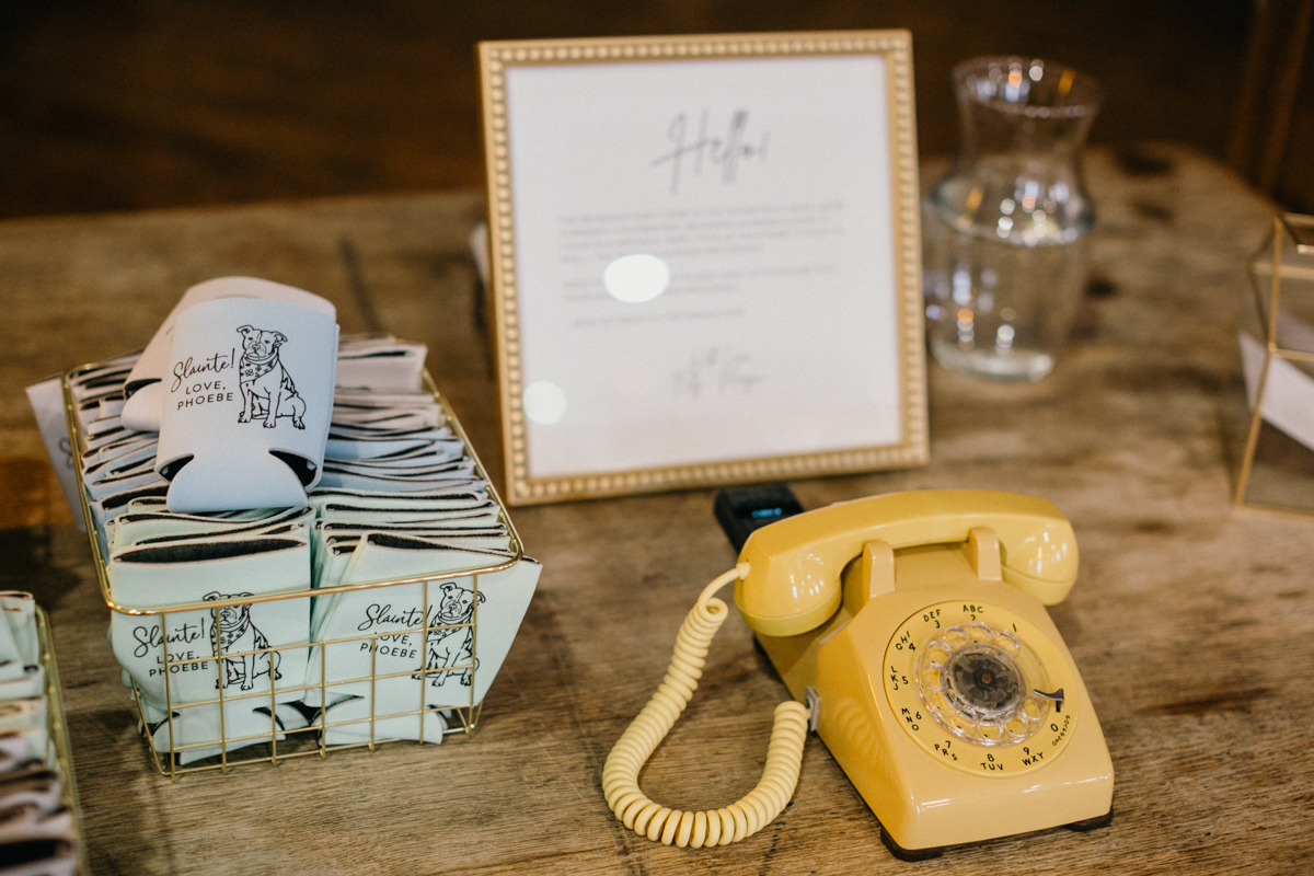 retro telephone guest book wedding