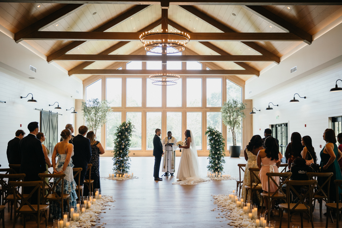 wedding ceremony held at westwynd gardens